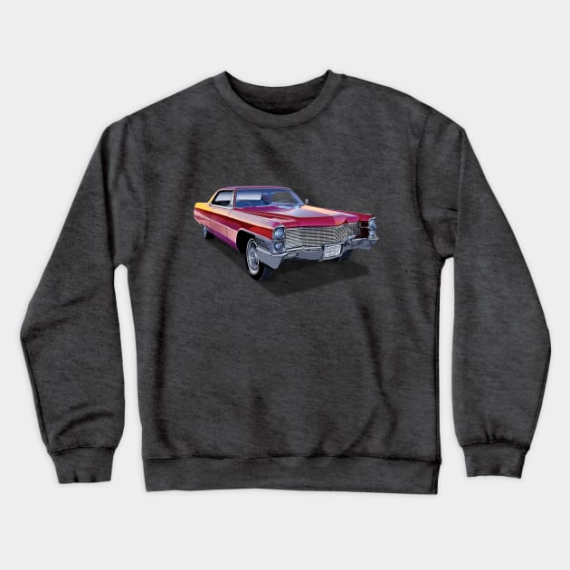 1965 Cadillac Coupe Deville Crewneck Sweatshirt by TheStuffInBetween